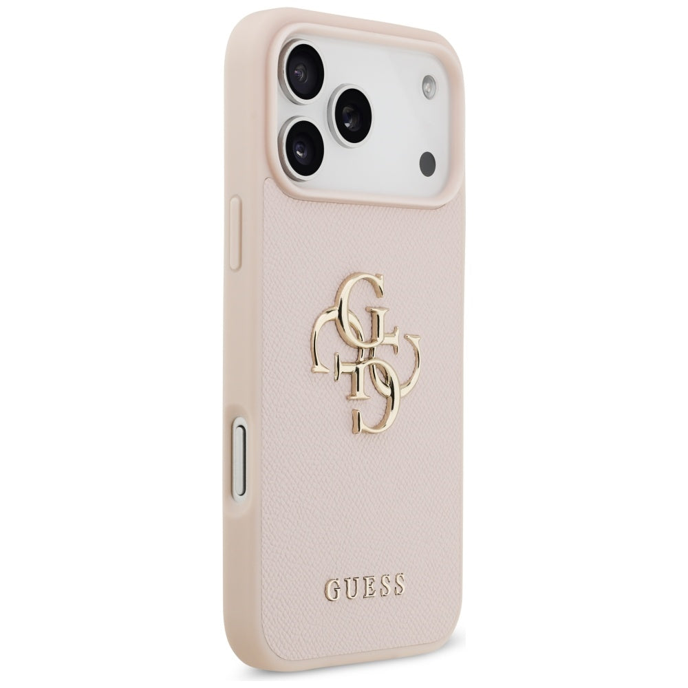 Futrola za Apple iPhone 17 Pro Max, Guess, 4G Grained Big and Classic Logo, Roza