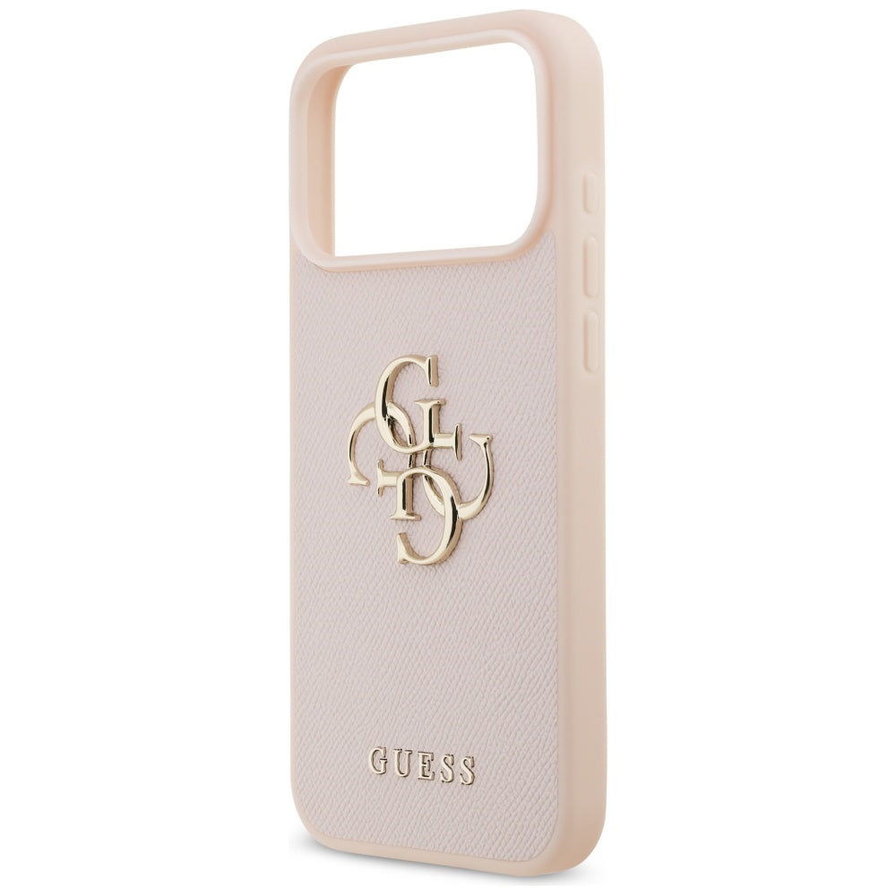Futrola za Apple iPhone 17 Pro Max, Guess, 4G Grained Big and Classic Logo, Roza