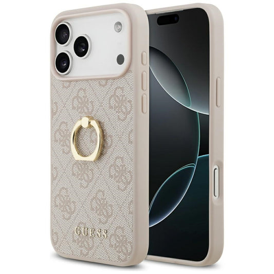 Futrola za Apple iPhone 17 Pro Max, Guess, 4G Ring Stand, Smeđa