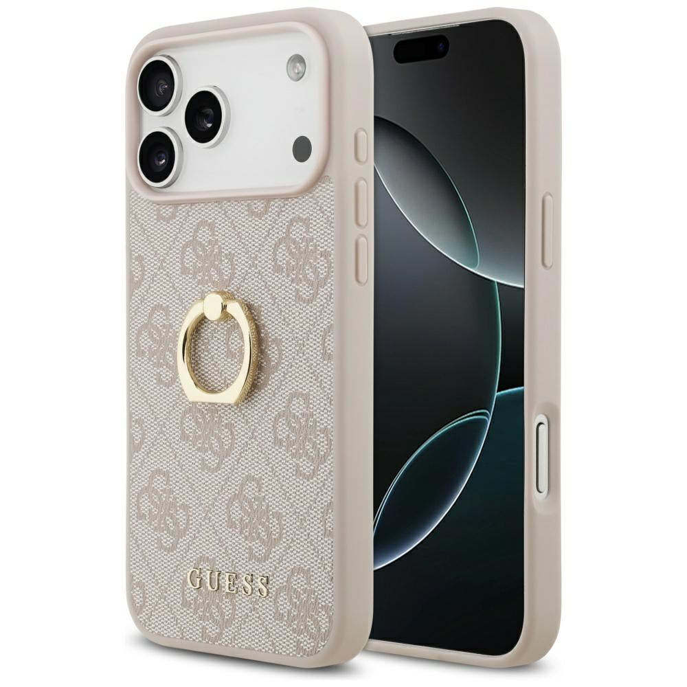 Futrola za Apple iPhone 17 Pro Max, Guess, 4G Ring Stand, Roza
