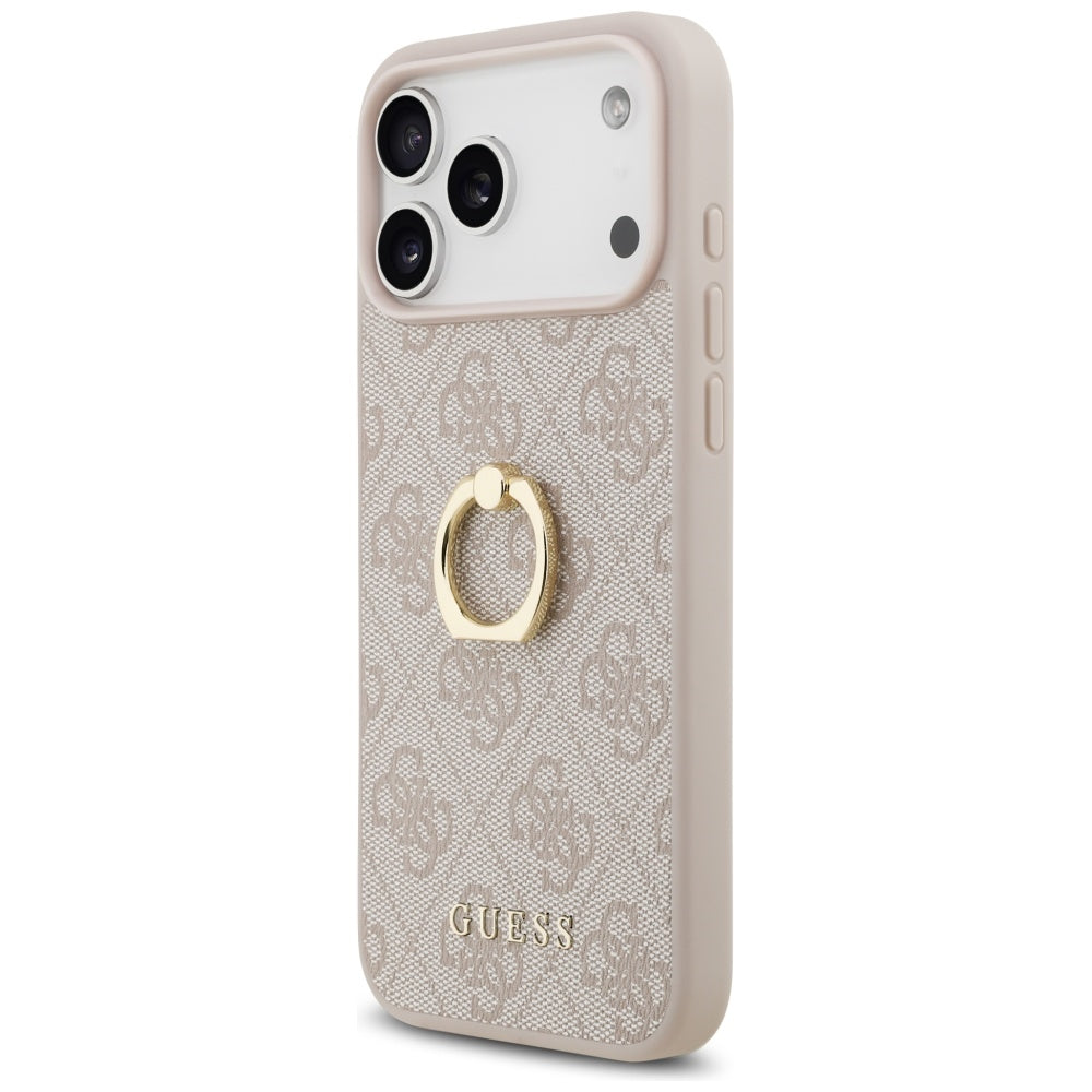 Futrola za Apple iPhone 17 Pro Max, Guess, 4G Ring Stand, Roza