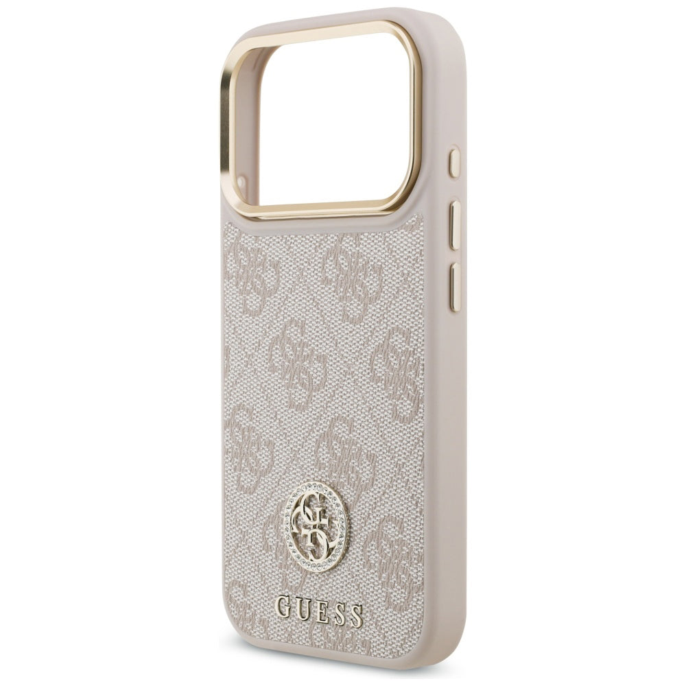 Futrola za Apple iPhone 17 Pro Max, Guess, 4G Strass Logo and Big Strap, Roza