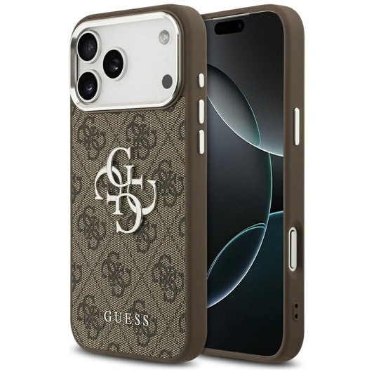 Futrola za Apple iPhone 17 Pro Max, Guess, Big 4G Logo Classic, Smeđe Srebrna