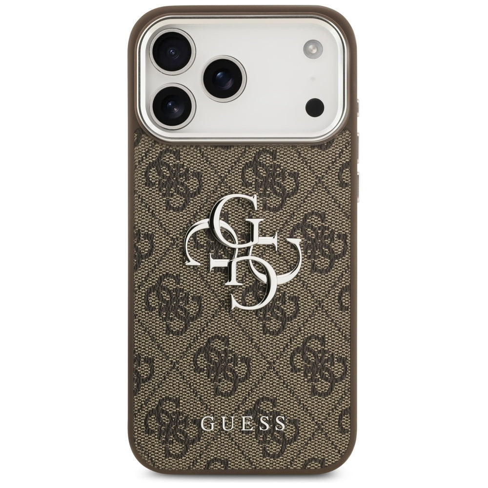 Futrola za Apple iPhone 17 Pro Max, Guess, Big 4G Logo Classic, Smeđe Srebrna