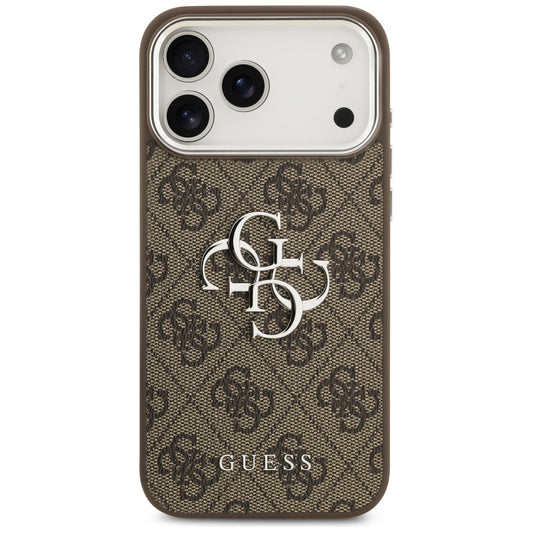 Futrola za Apple iPhone 17 Pro Max, Guess, Big 4G Logo Classic, Smeđe Srebrna