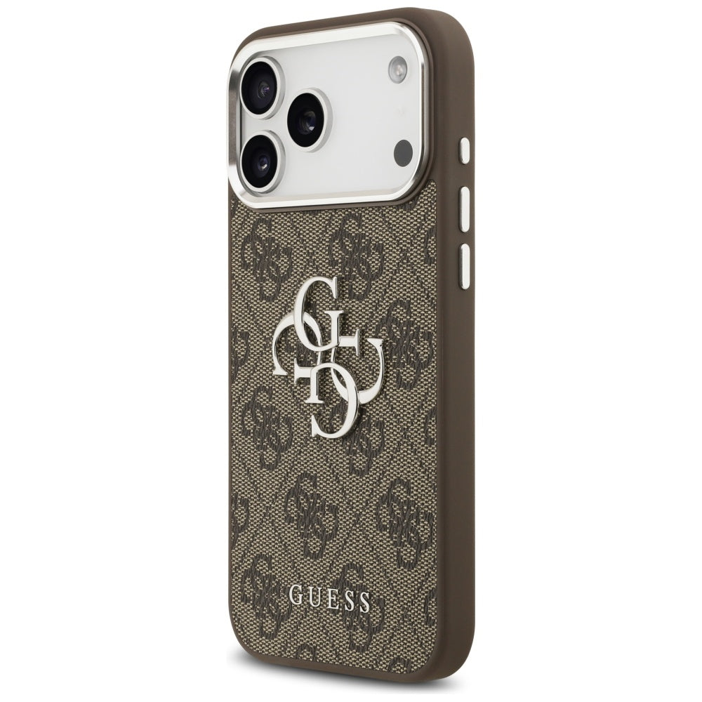 Futrola za Apple iPhone 17 Pro Max, Guess, Big 4G Logo Classic, Smeđe Srebrna