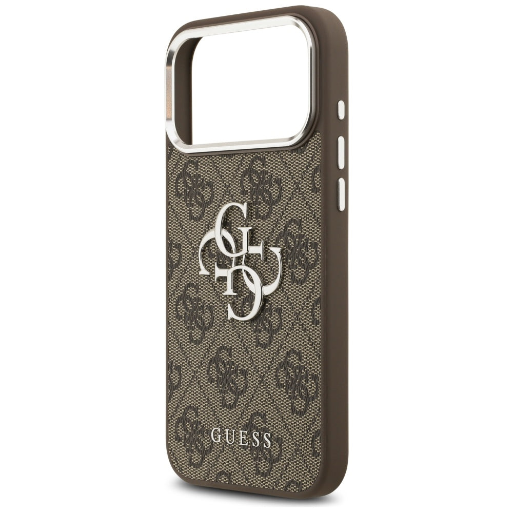 Futrola za Apple iPhone 17 Pro Max, Guess, Big 4G Logo Classic, Smeđe Srebrna