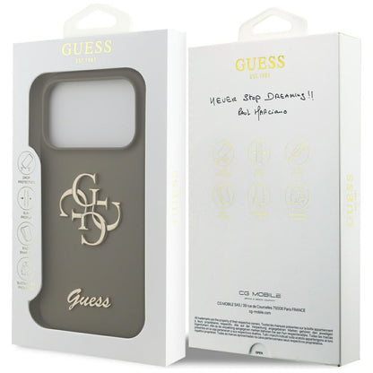 Futrola za Apple iPhone 17 Pro Max, Guess, Big 4G Script, Smeđa