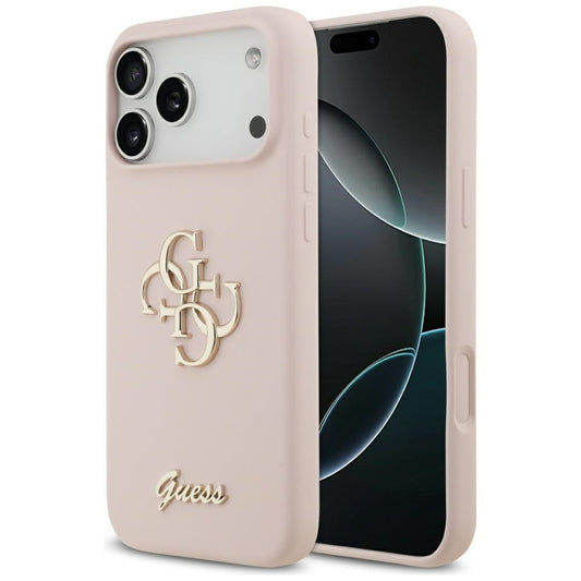 Futrola za Apple iPhone 17 Pro Max, Guess, Big 4G Script, Svijetlo roza