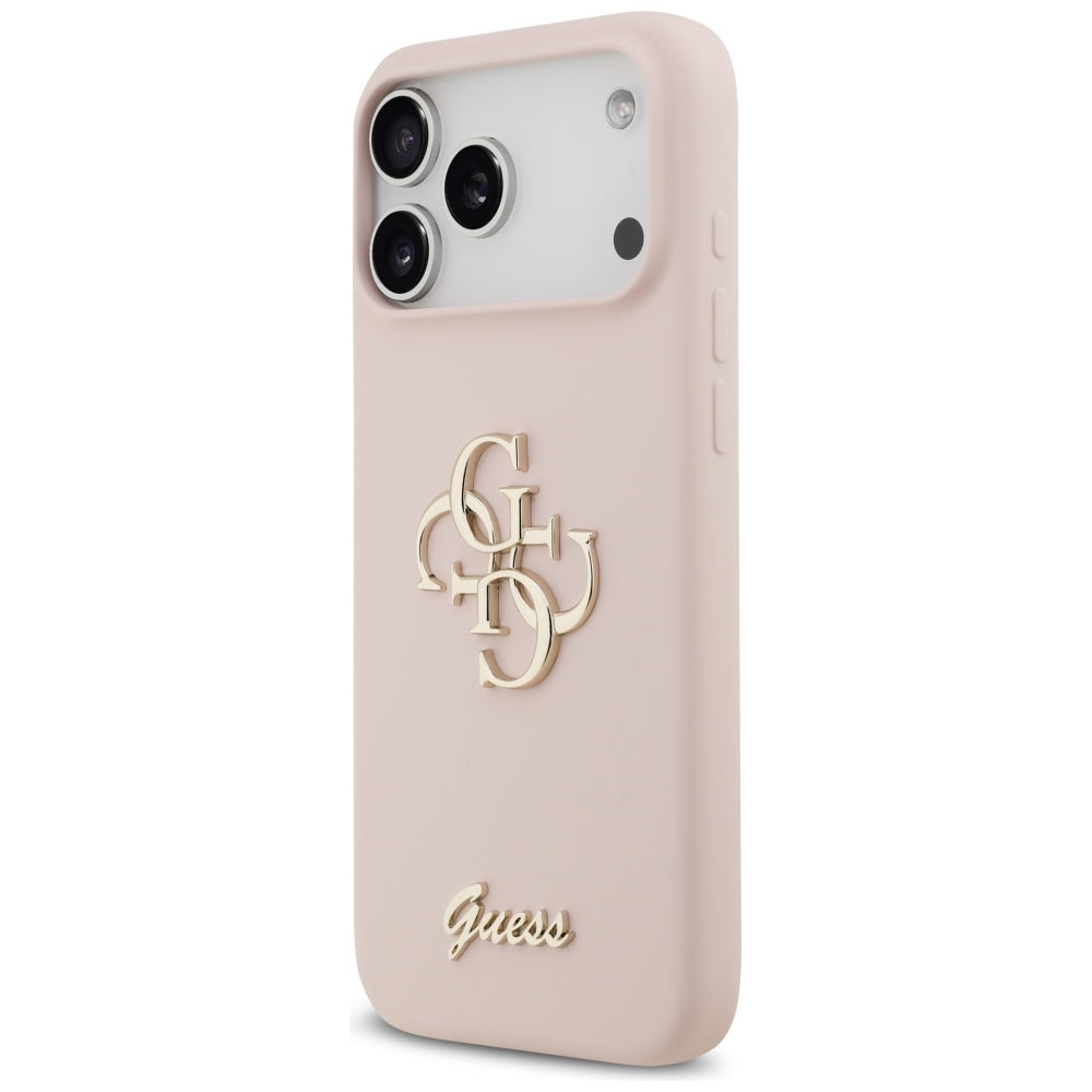 Futrola za Apple iPhone 17 Pro Max, Guess, Big 4G Script, Svijetlo roza