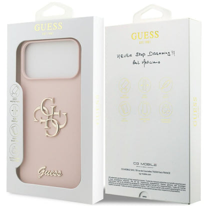Futrola za Apple iPhone 17 Pro Max, Guess, Big 4G Script, Svijetlo roza