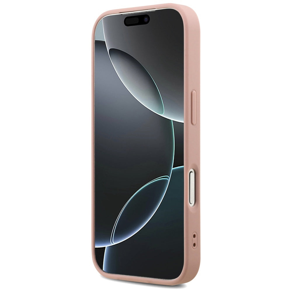 Futrola za Apple iPhone 17 Pro Max, Guess, Fixed Glitter Big 4G, Roza