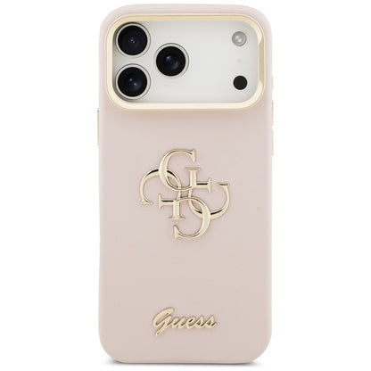 Futrola za Apple iPhone 17 Pro Max, Guess, Grained Big 4G Stand Camera, Roza