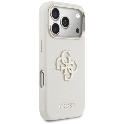 Futrola za Apple iPhone 17 Pro Max, Guess, Resin Logo, Bež