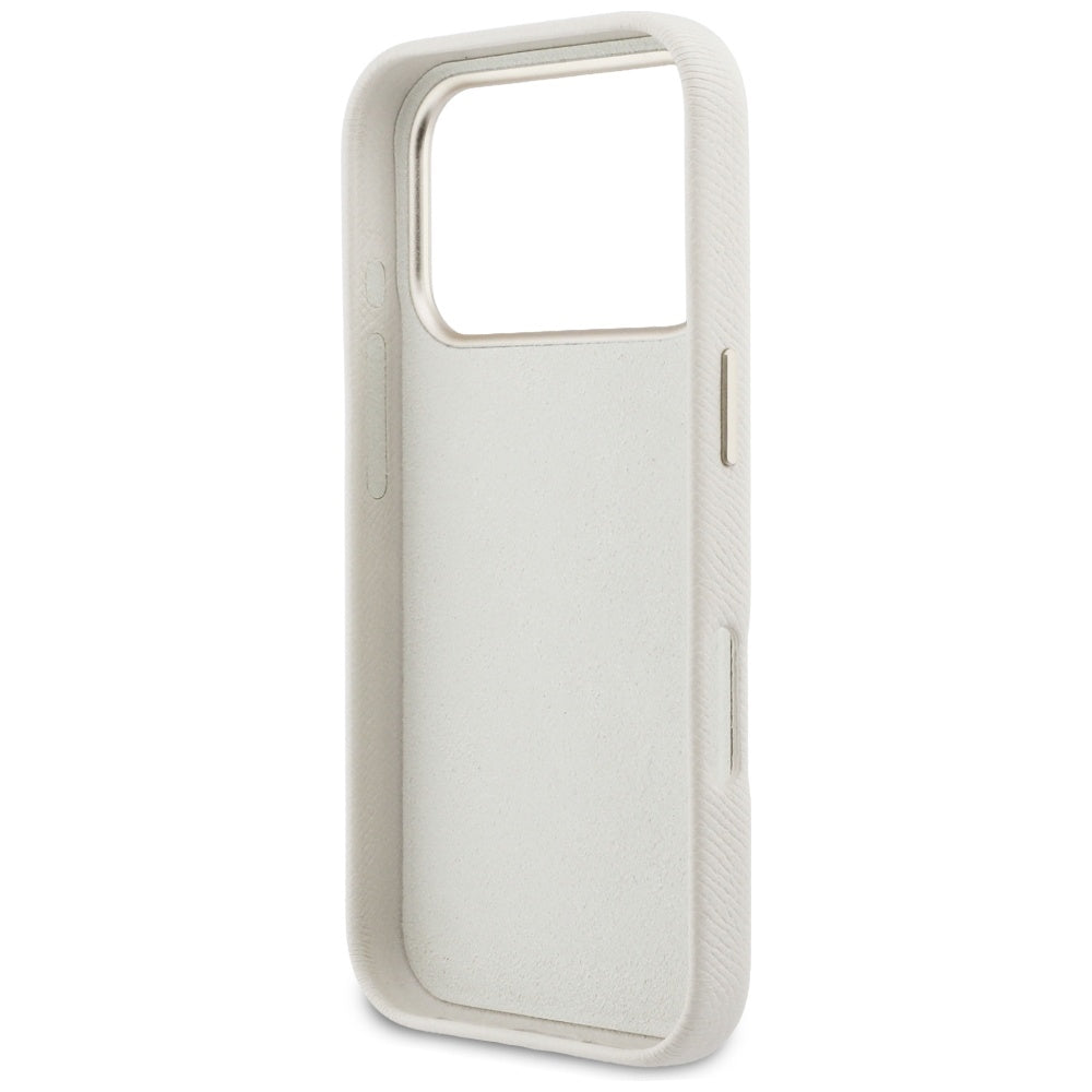 Futrola za Apple iPhone 17 Pro Max, Guess, Resin Logo, Bež