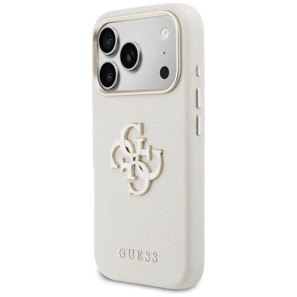 Futrola za Apple iPhone 17 Pro Max, Guess, Resin Logo, Bež