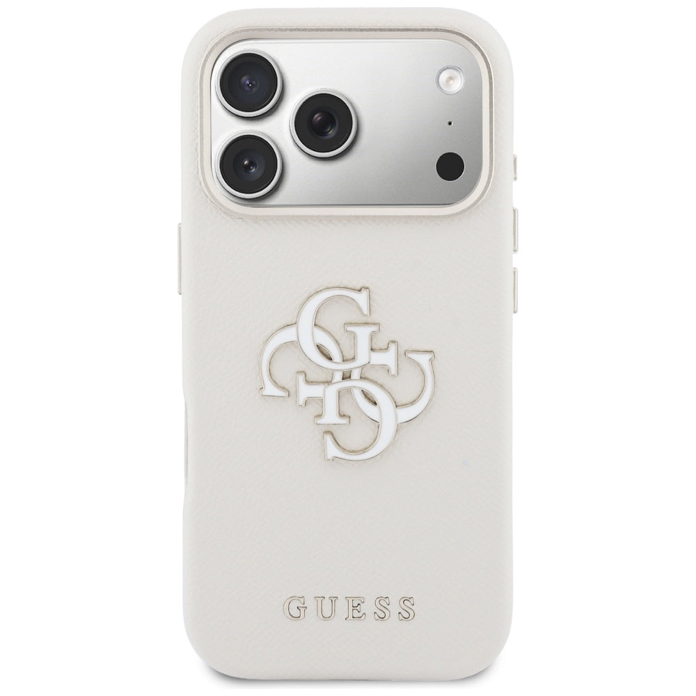 Futrola za Apple iPhone 17 Pro Max, Guess, Resin Logo, Bež