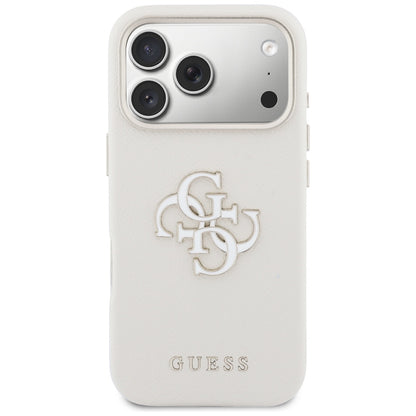 Futrola za Apple iPhone 17 Pro Max, Guess, Resin Logo, Bež