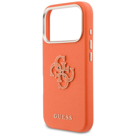 Futrola za Apple iPhone 17 Pro Max, GUESS, Resin Logo, Narančasta