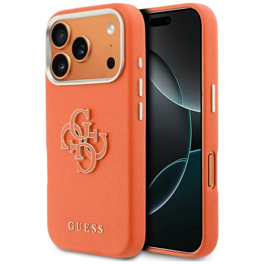 Futrola za Apple iPhone 17 Pro Max, GUESS, Resin Logo, Narančasta