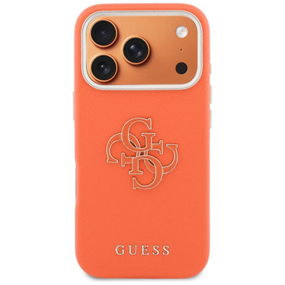 Futrola za Apple iPhone 17 Pro Max, GUESS, Resin Logo, Narančasta
