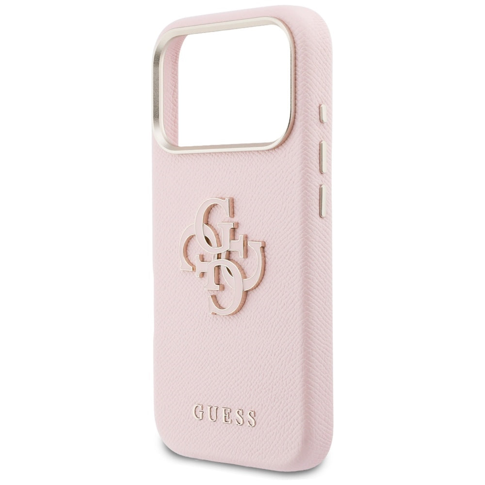 Maska za Apple iPhone 17 Pro, Guess, Resin Logo, Roza
