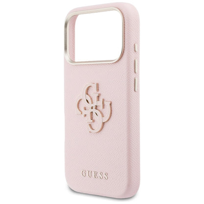 Maska za Apple iPhone 17 Pro, Guess, Resin Logo, Roza
