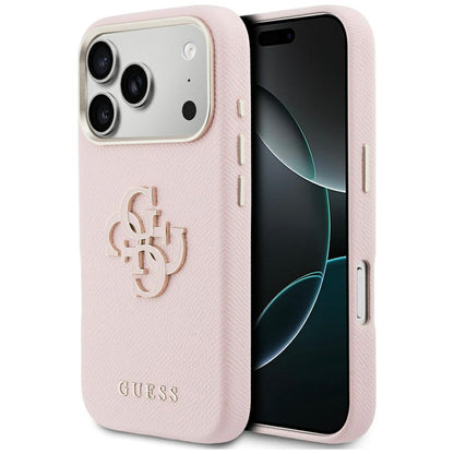 Maska za Apple iPhone 17 Pro, Guess, Resin Logo, Roza