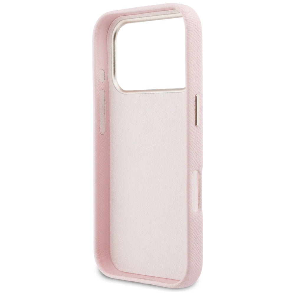 Maska za Apple iPhone 17 Pro, Guess, Resin Logo, Roza