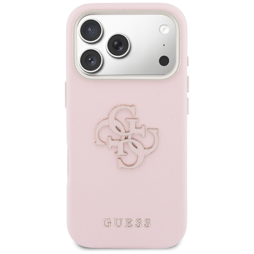 Maska za Apple iPhone 17 Pro, Guess, Resin Logo, Roza