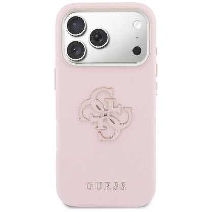 Maska za Apple iPhone 17 Pro, Guess, Resin Logo, Roza
