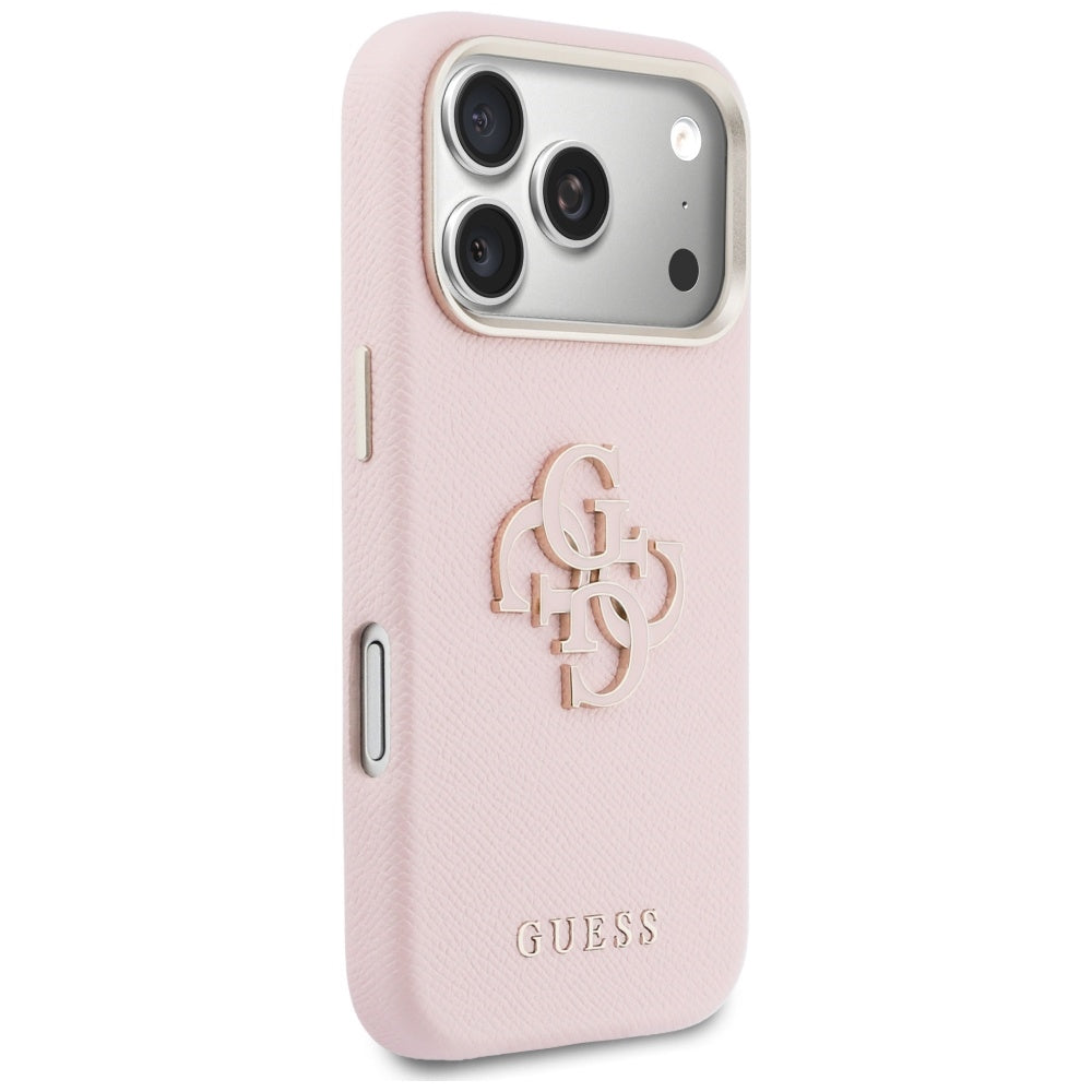 Maska za Apple iPhone 17 Pro, Guess, Resin Logo, Roza