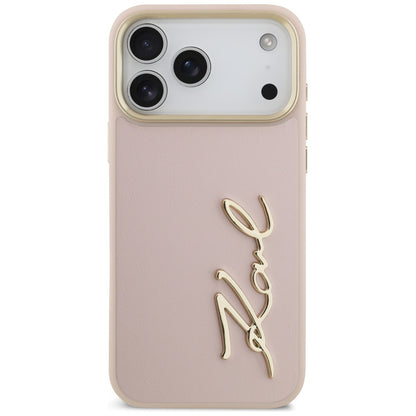 Futrola za Apple iPhone 17 Pro Max, Karl Lagerfeld, Script Logo, Roza