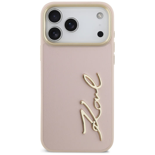 Futrola za Apple iPhone 17 Pro Max, Karl Lagerfeld, Script Logo, Roza