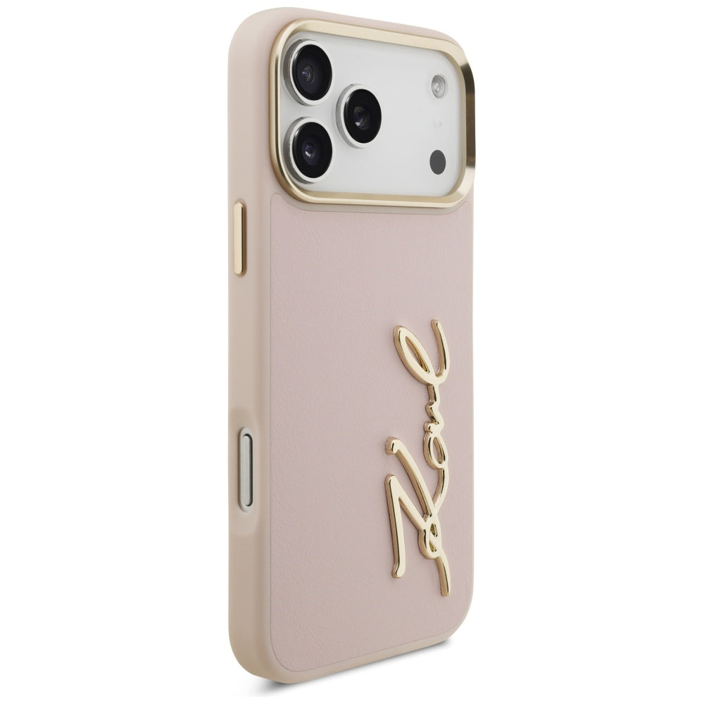 Futrola za Apple iPhone 17 Pro Max, Karl Lagerfeld, Script Logo, Roza