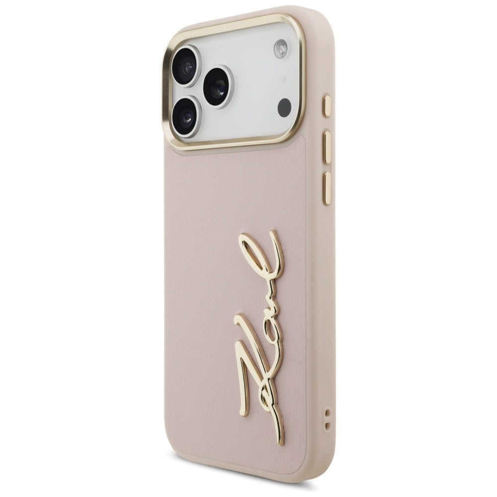 Futrola za Apple iPhone 17 Pro Max, Karl Lagerfeld, Script Logo, Roza