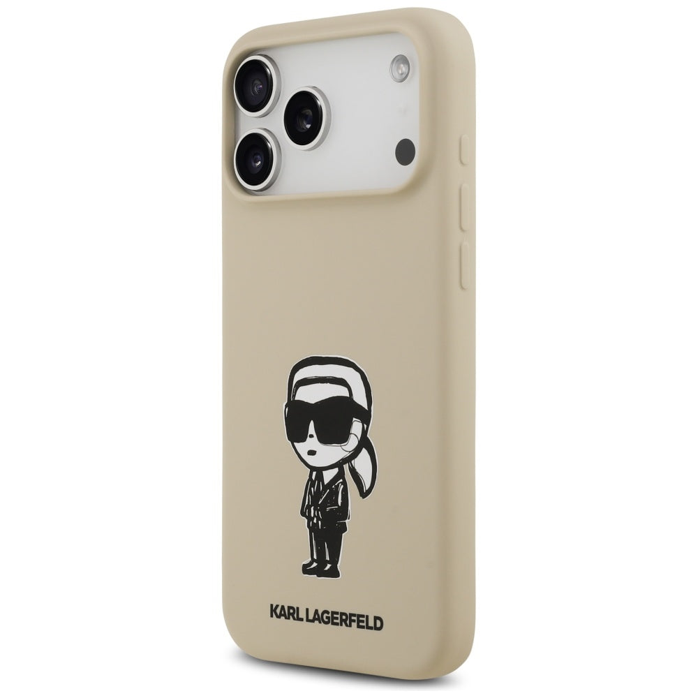 Futrola za Apple iPhone 17 Pro Max, Karl Lagerfeld, Sketch and Logo Karl, Smeđa