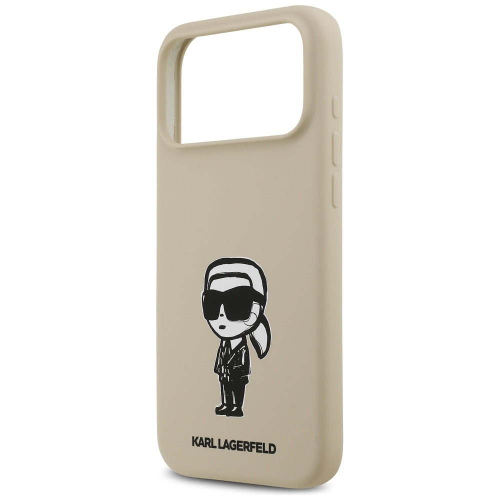 Futrola za Apple iPhone 17 Pro Max, Karl Lagerfeld, Sketch and Logo Karl, Smeđa