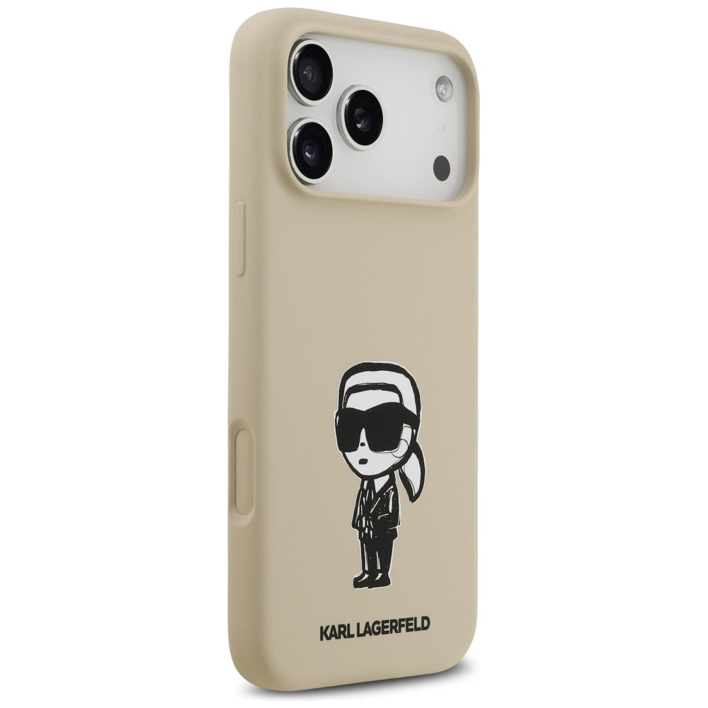 Futrola za Apple iPhone 17 Pro Max, Karl Lagerfeld, Sketch and Logo Karl, Smeđa