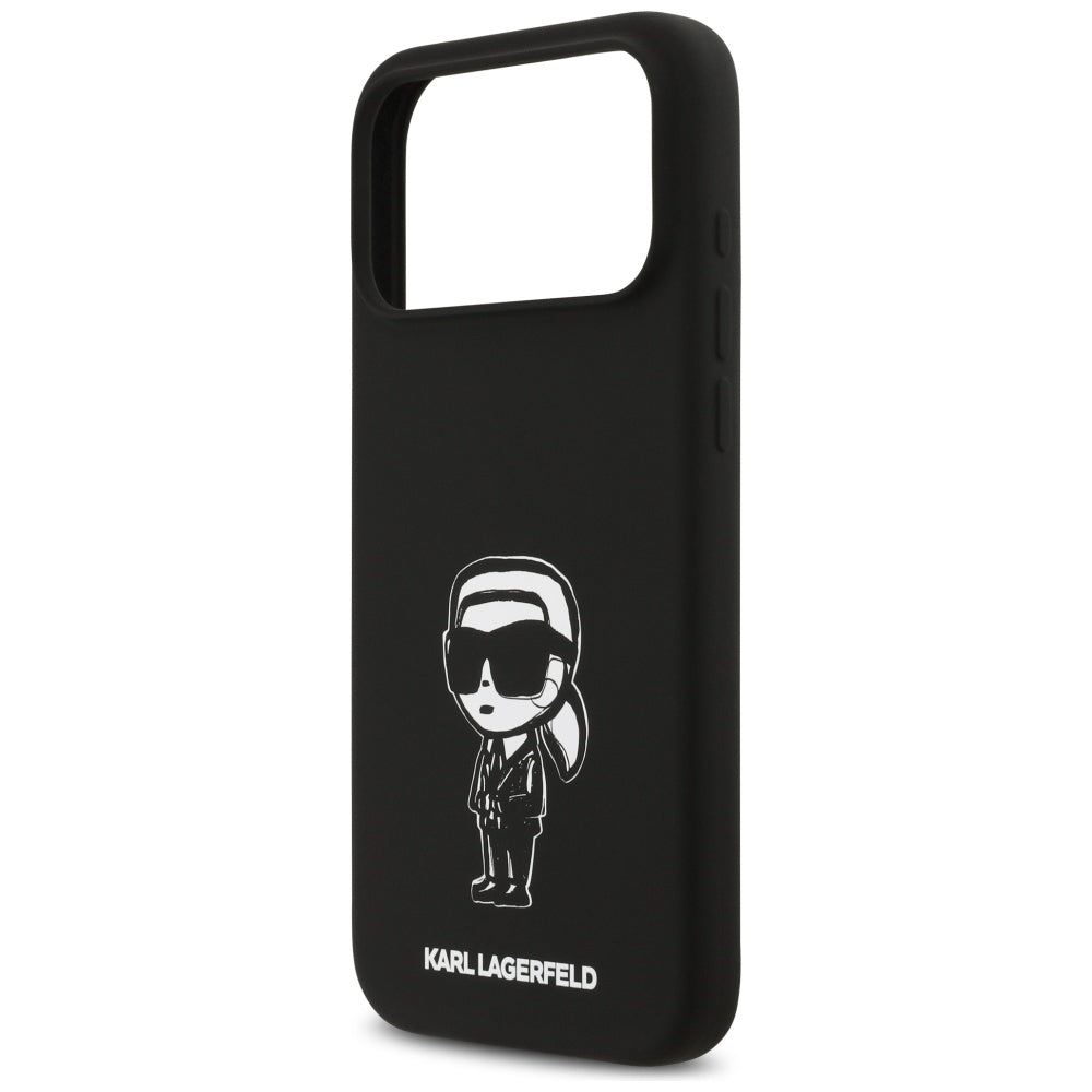 Futrola za Apple iPhone 17 Pro Max, Karl Lagerfeld, Sketch and Logo Karl, Crna