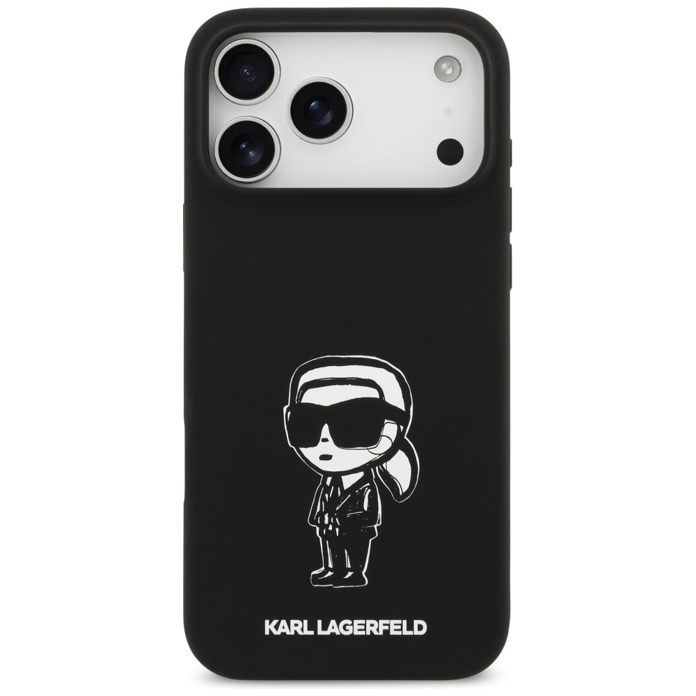 Futrola za Apple iPhone 17 Pro Max, Karl Lagerfeld, Sketch and Logo Karl, Crna