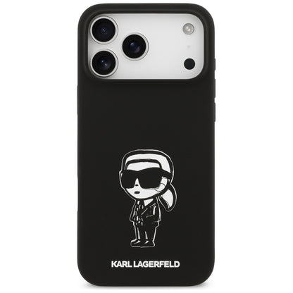 Futrola za Apple iPhone 17 Pro Max, Karl Lagerfeld, Sketch and Logo Karl, Crna