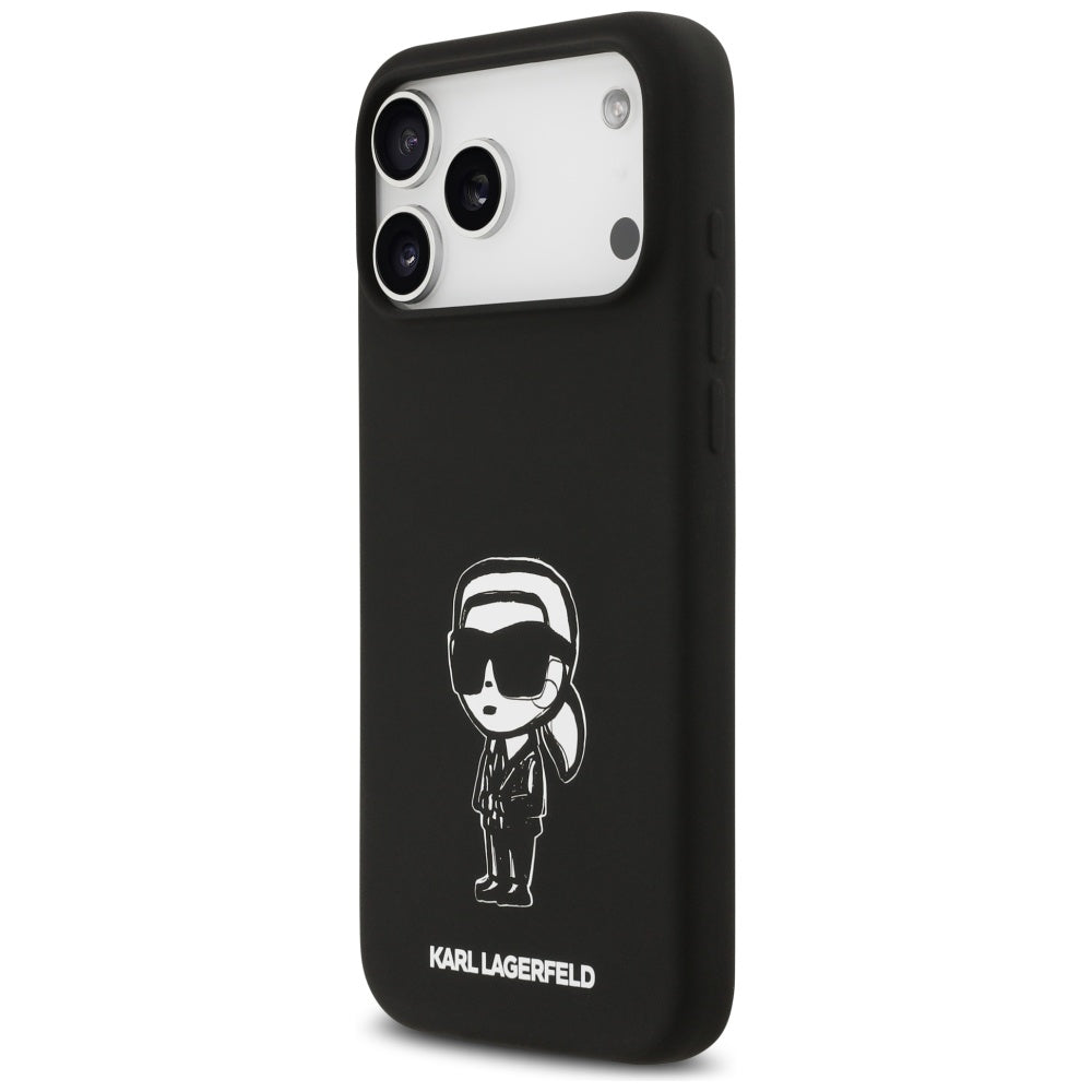 Futrola za Apple iPhone 17 Pro Max, Karl Lagerfeld, Sketch and Logo Karl, Crna