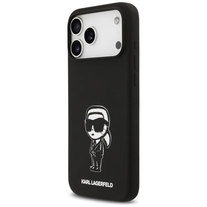 Futrola za Apple iPhone 17 Pro Max, Karl Lagerfeld, Sketch and Logo Karl, Crna