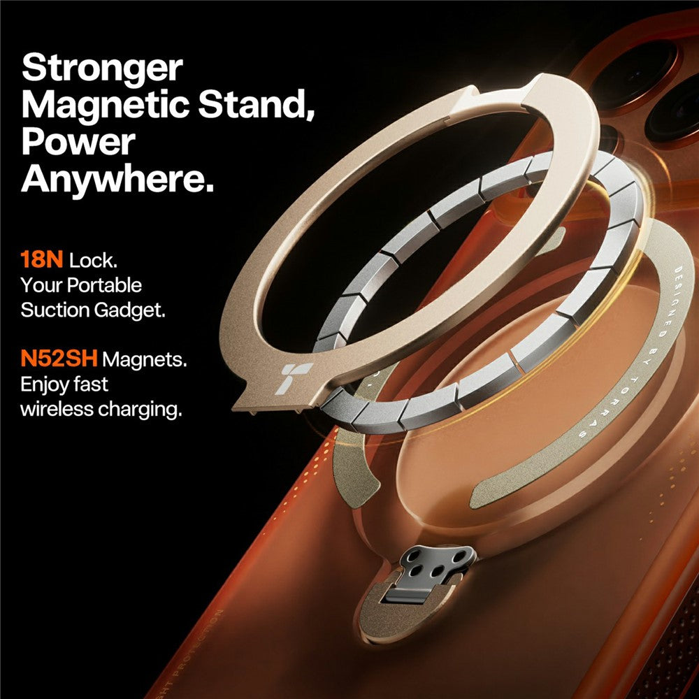 Futrola za Apple iPhone 17 Pro Max, Torras, Ostand Spin Air, Narančasta