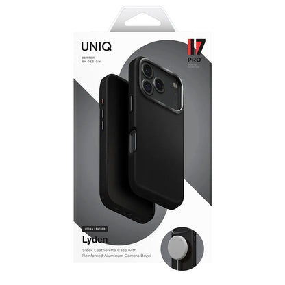 Futrola za Apple iPhone 17 Pro Max, UNIQ, Lyden Leatherette, Crna