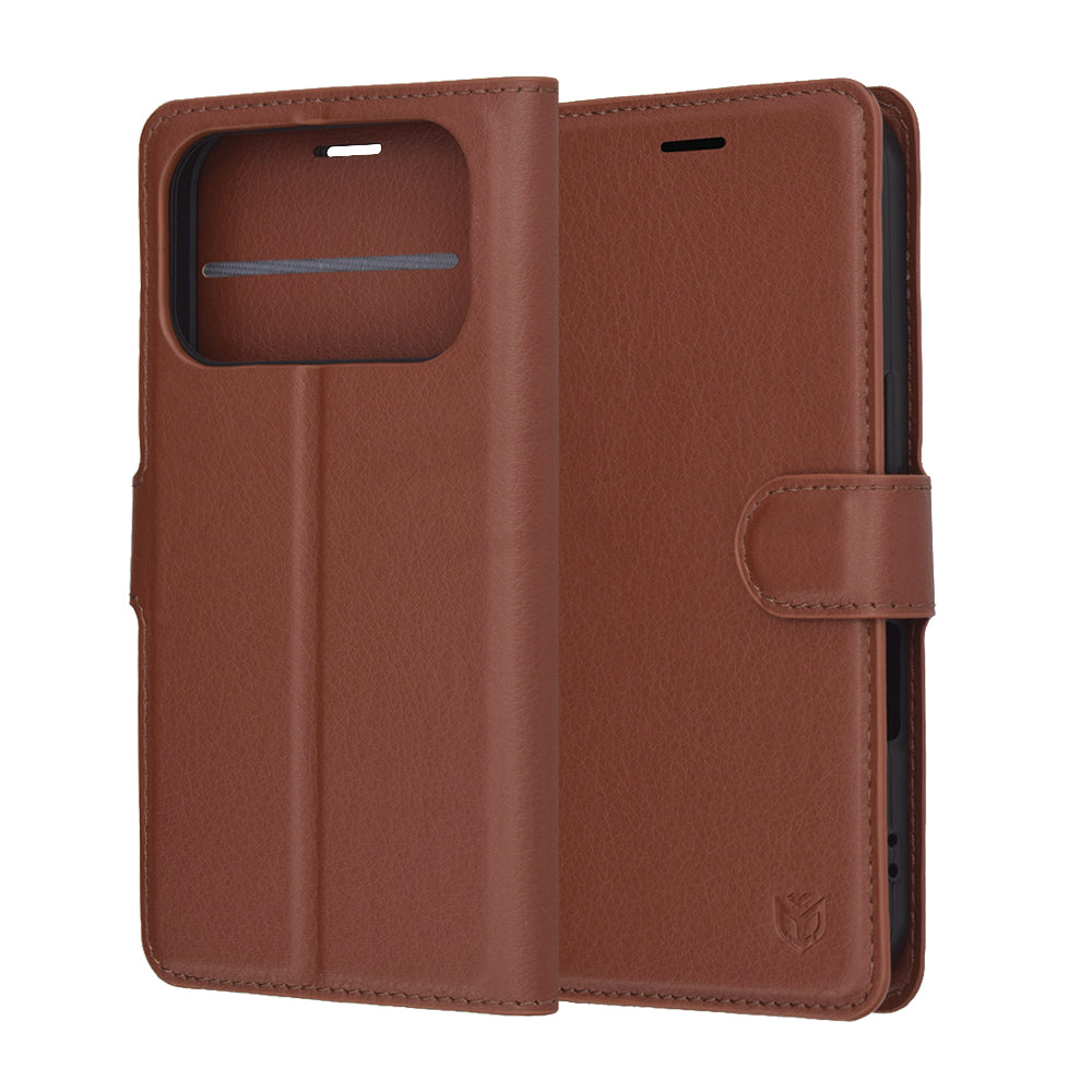 Futrola za Apple iPhone 17 Pro, Techsuit, Leather Folio, Smeđa