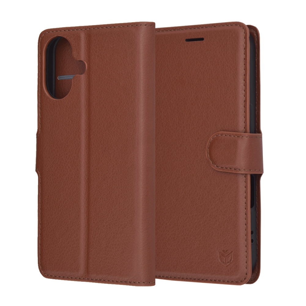Futrola za Apple iPhone 17, Techsuit, Leather Folio, smeđa