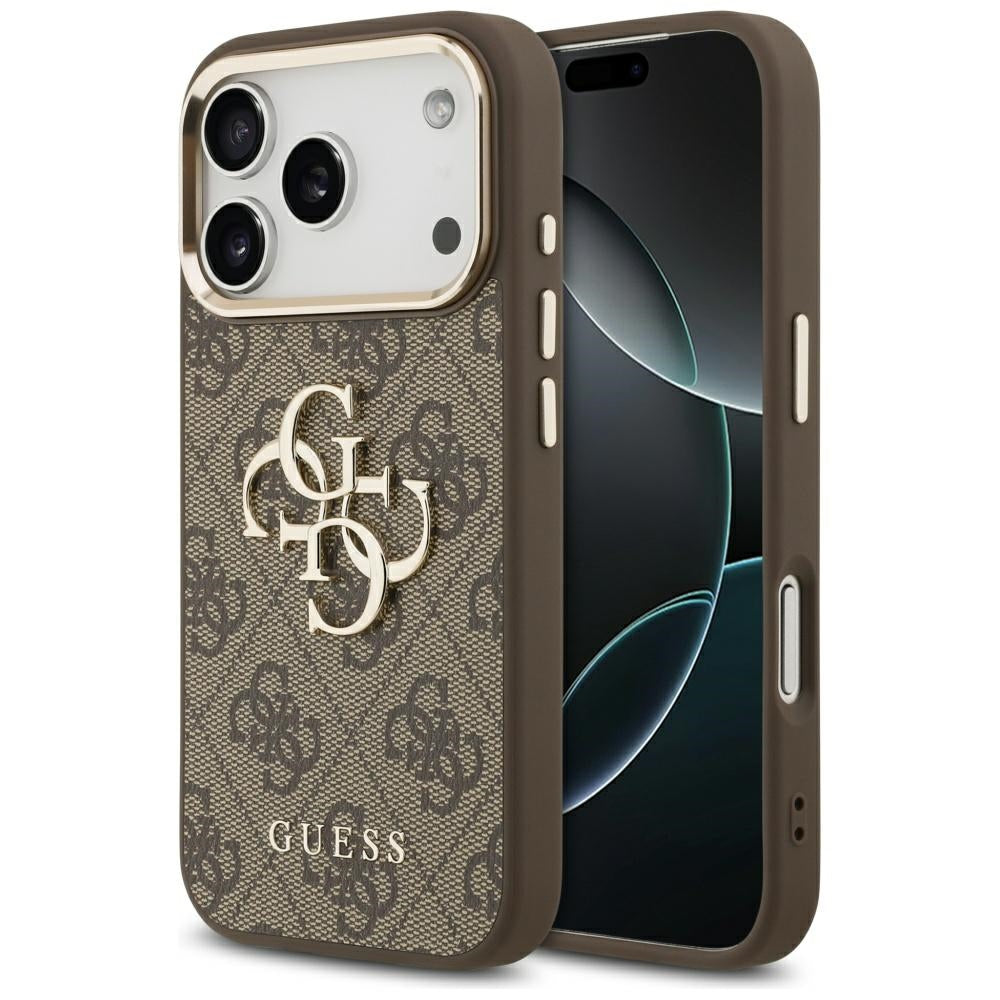 Maska za Apple iPhone 18 Pro / 17 Pro, Guess, 4G Big Classic Logo, Smeđa