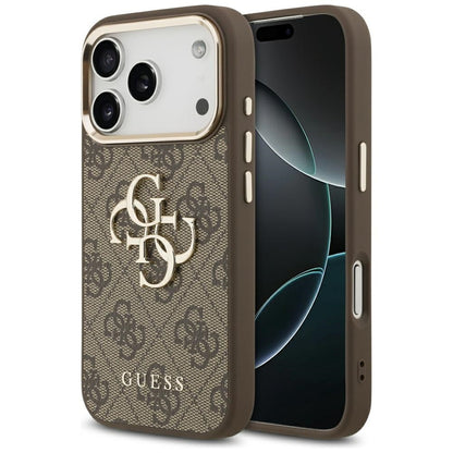 Maska za Apple iPhone 18 Pro / 17 Pro, Guess, 4G Big Classic Logo, Smeđa